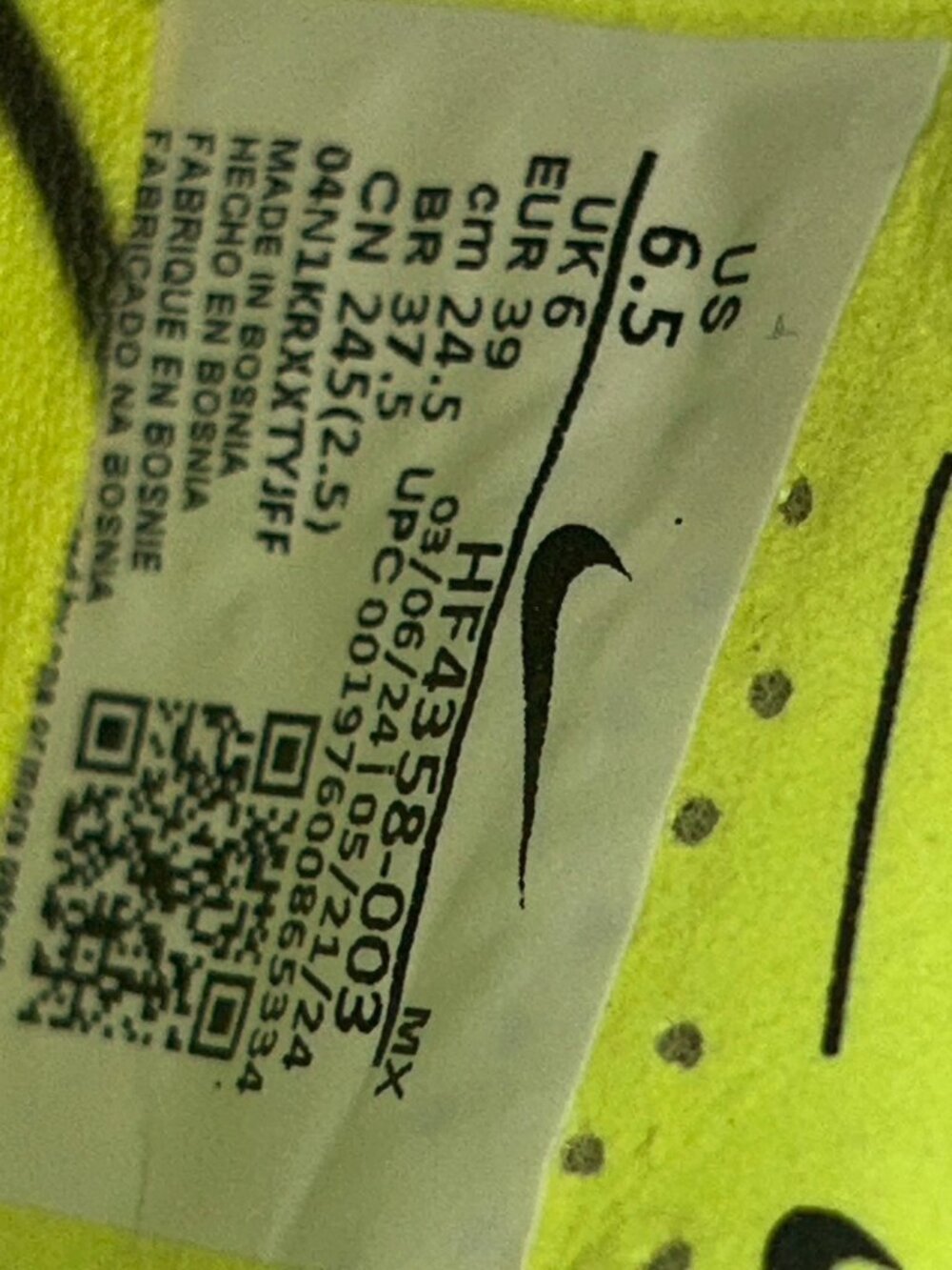 Nike Phantom Luna 2 Elite FG Grey Volt Soccer Cleats HF4358-003 Men Sz 6.5 NEW - Picture 6 of 7